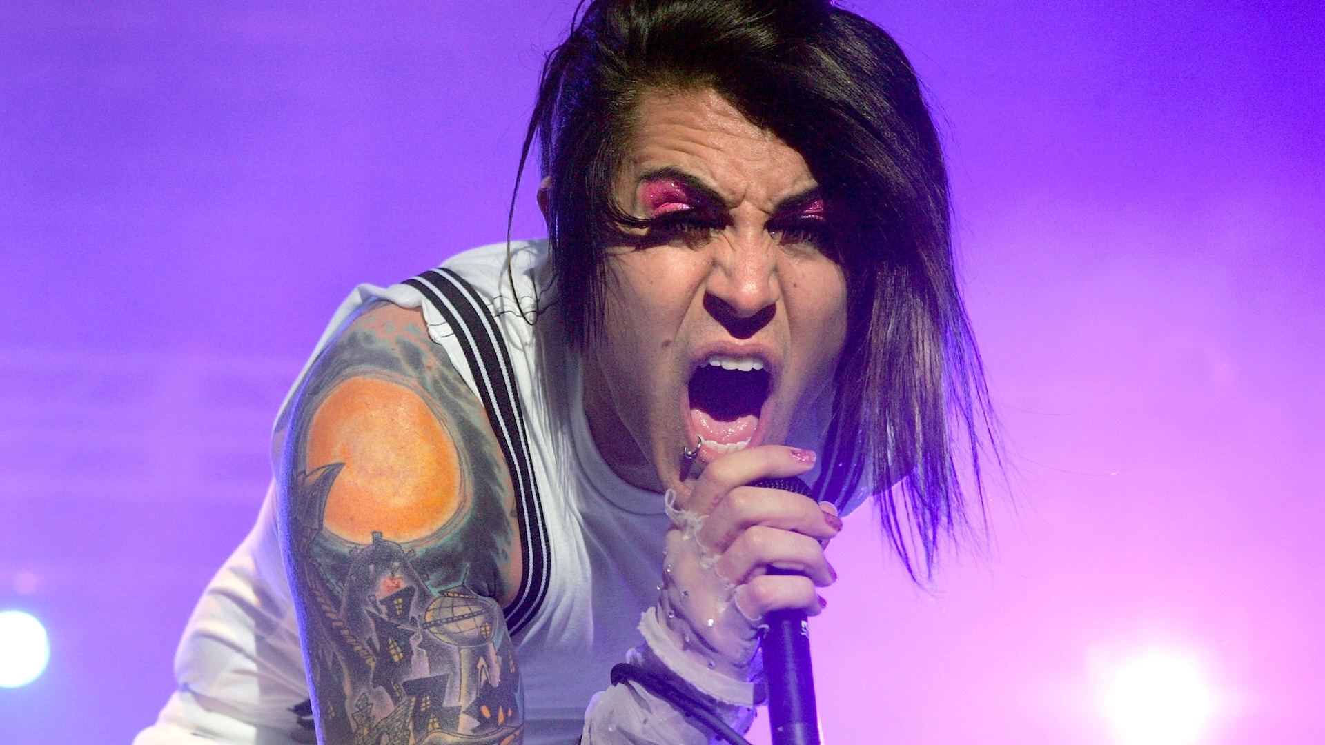 Davey Havok of AFI performs onstage at San Diego Street Scene held at Qualcomm Stadium on August 4, 2006 in San Diego, California.