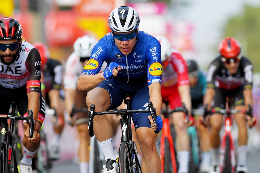 Fabio Jakobsen (Deceuninck-Quickstep) takes his first win since his Tour de Pologne crash in the Tour de Wallonie on stage 2