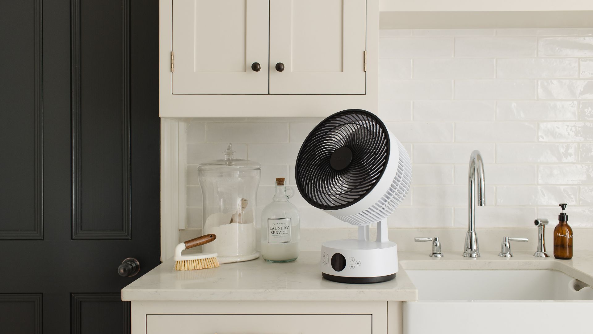 the new MeacoFan Sefte Air Circulator in a kitchen