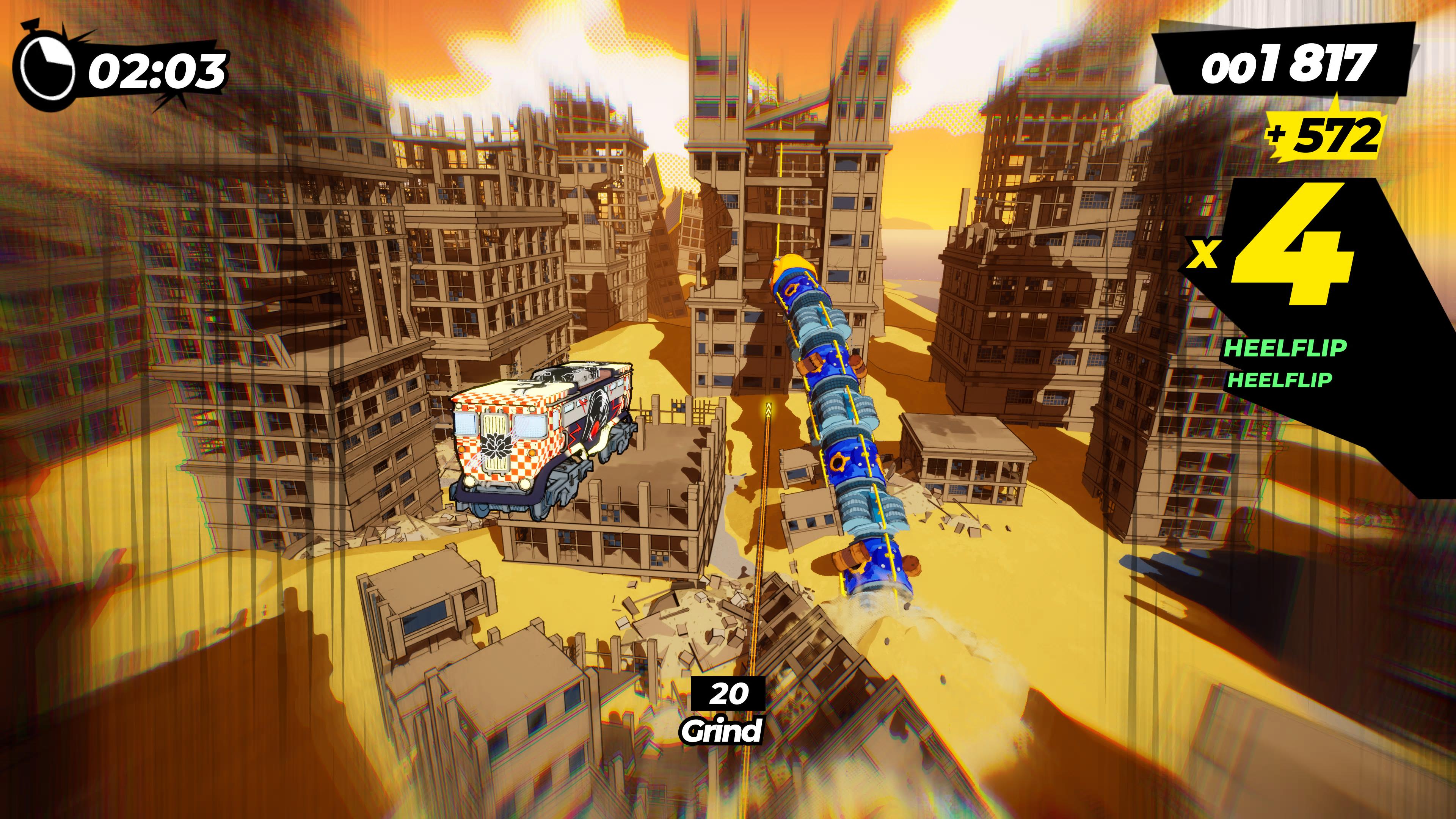 A colourful anime game about train racing