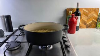 Gnocci in the Le Creuset Cast Iron Oval Casserole Dish