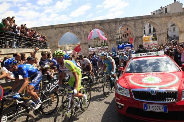 The Giro d'Italia peloton.