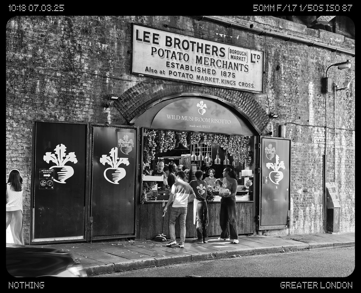People shopping in Borough market for food