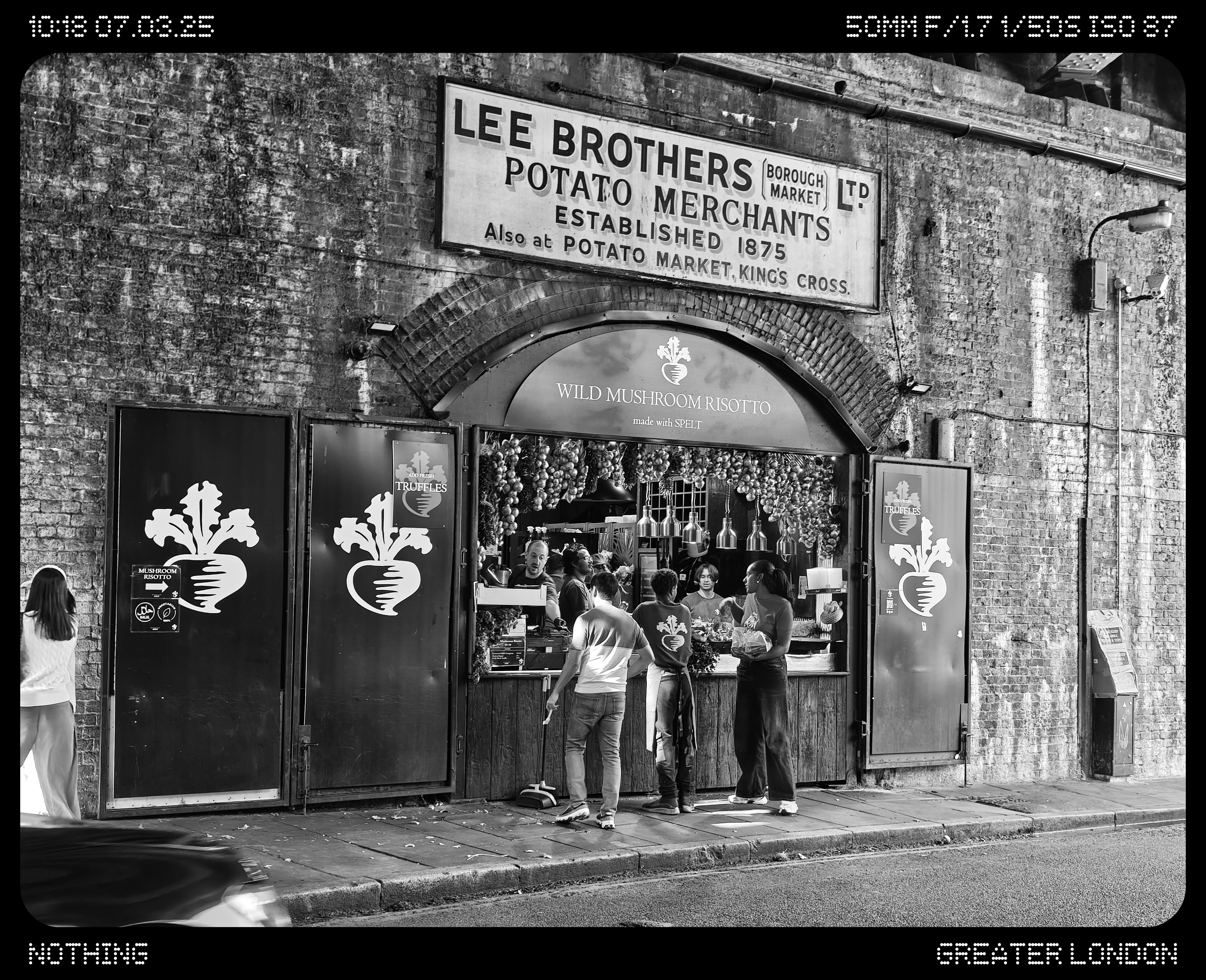 People shopping in Borough market for food