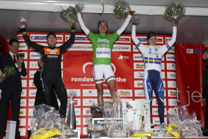 Giorgia Bronzini (Wiggle Honda Team), Marianne Vos (Rabo Women) and Emma Johansson (Orica - AIS)