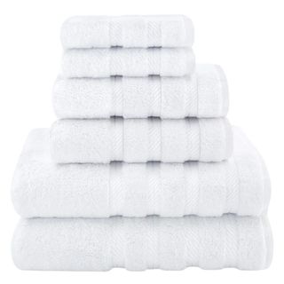 A stack of folded white towels