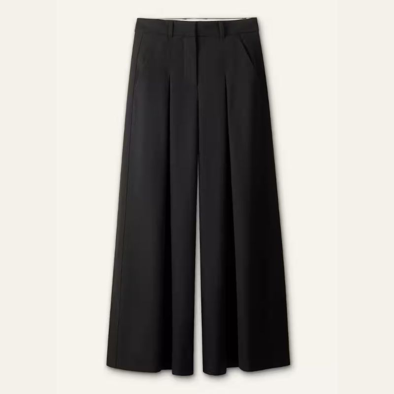 A pair of wide black trousers by ME+EM