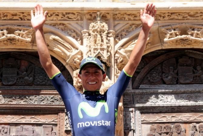 Cheerful Nairo Quintana (Movistar Team)