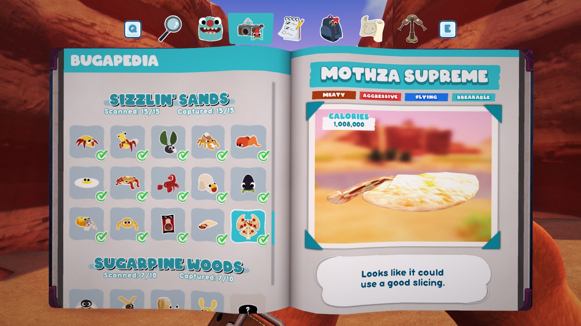 Bugsnax Bugapedia: Mothza Supreme