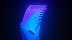 Neon number 7 in an echoing style.