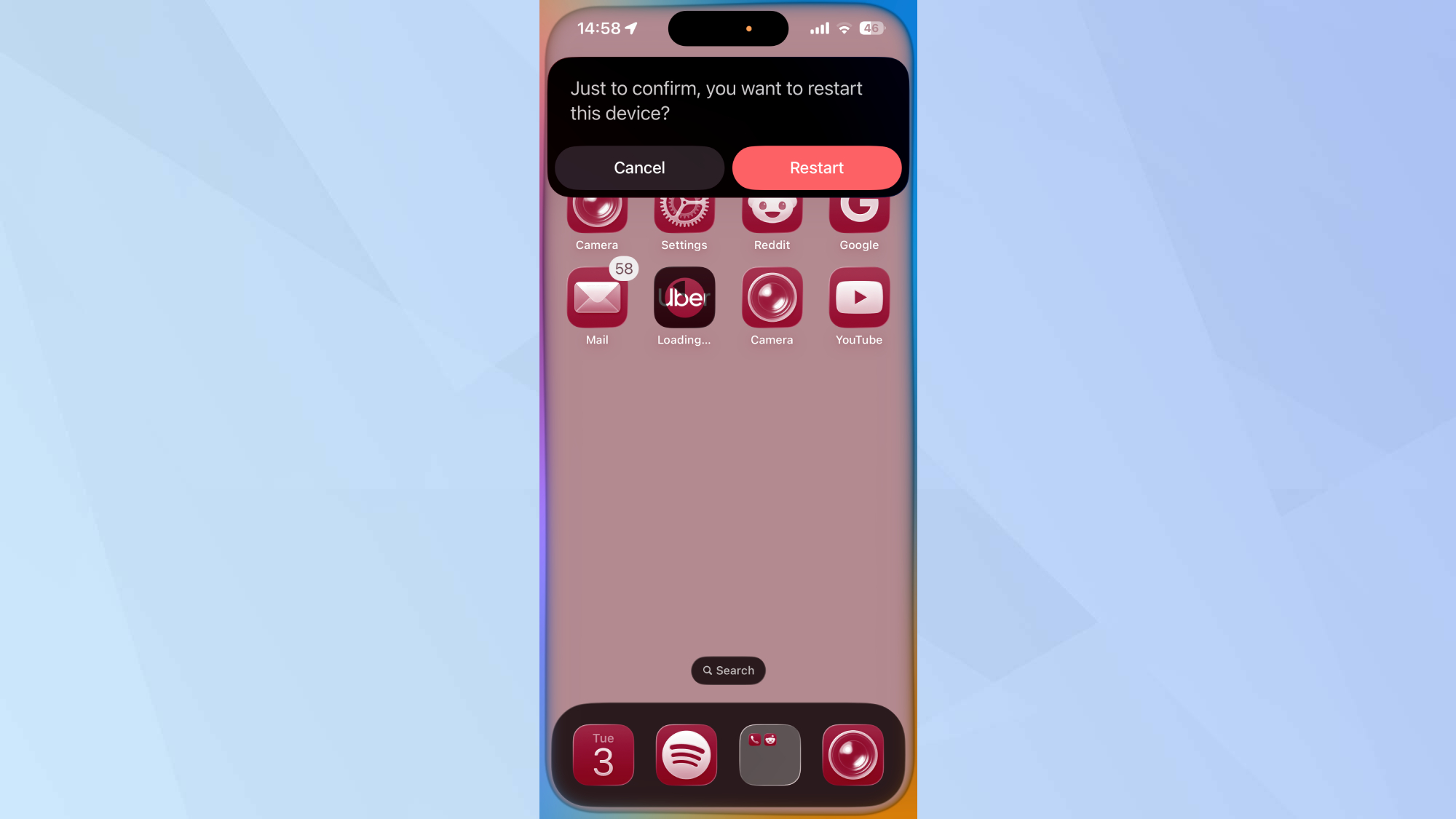 Restarting your iPhone using Siri