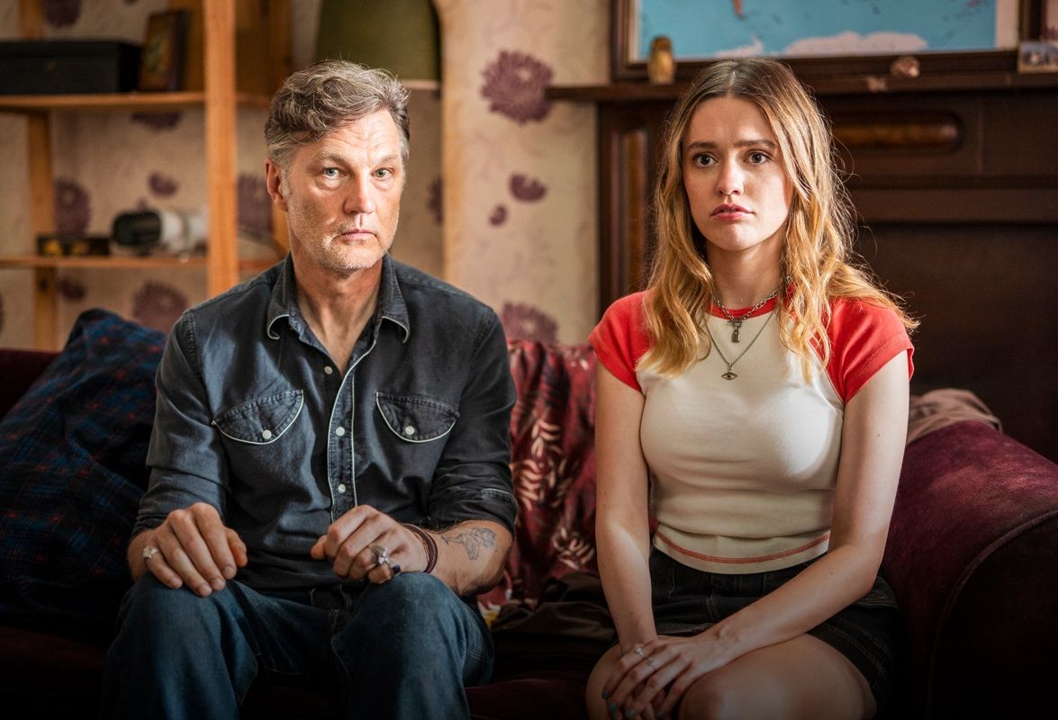 Daddy Issues on BBC3 stars Aimee Lou Wood while David Morrissey plays a grandad-to-be.