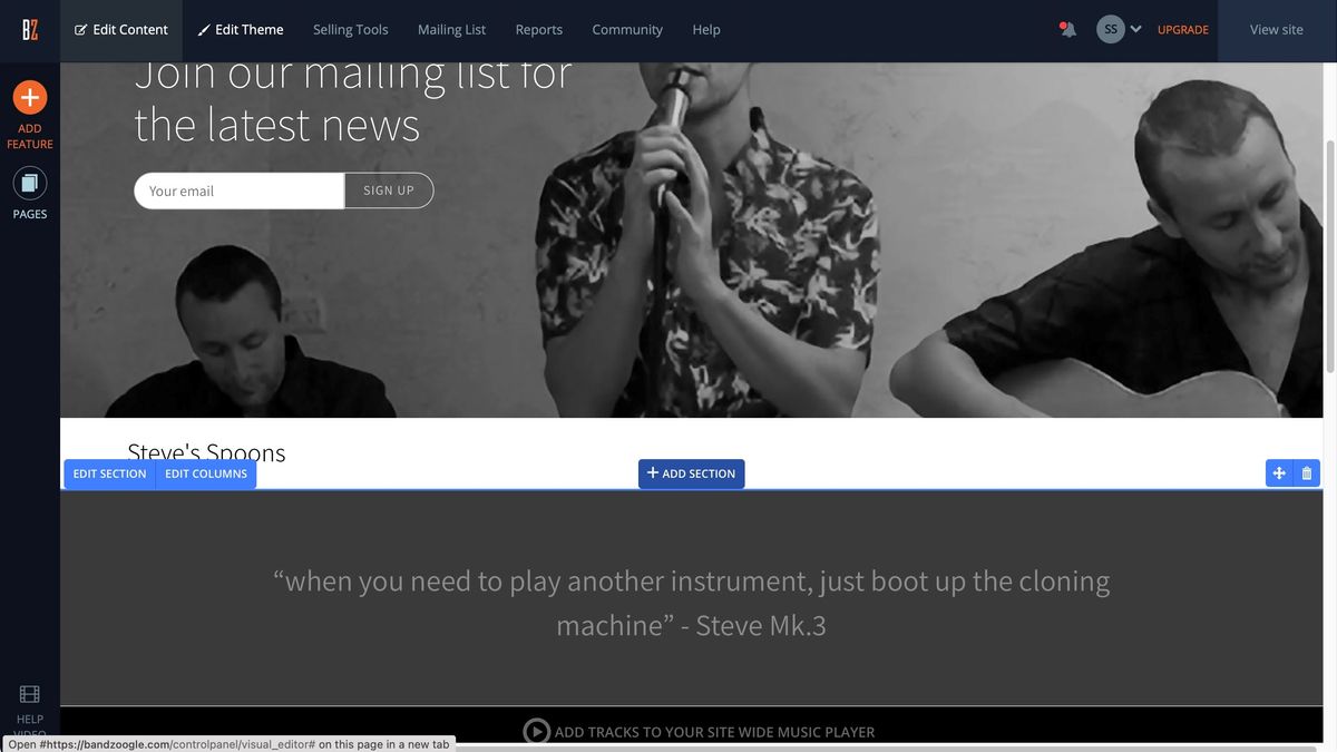 Bandzoogle website builder review TechRadar