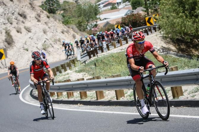 Taylor Phinney and a Jamis rider on the attack