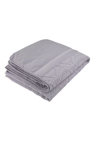 Grey Quilted Throw, £30