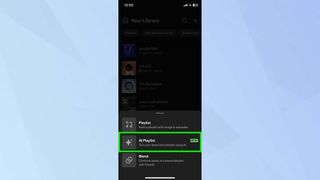 Spotify AI Playlist highlighted 