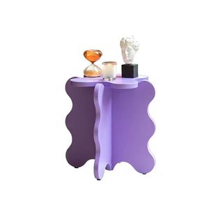 Purple squiggly side table