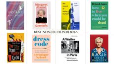 a collage image featuring eight of the books in woman and home's best non-fiction books round up for 2022