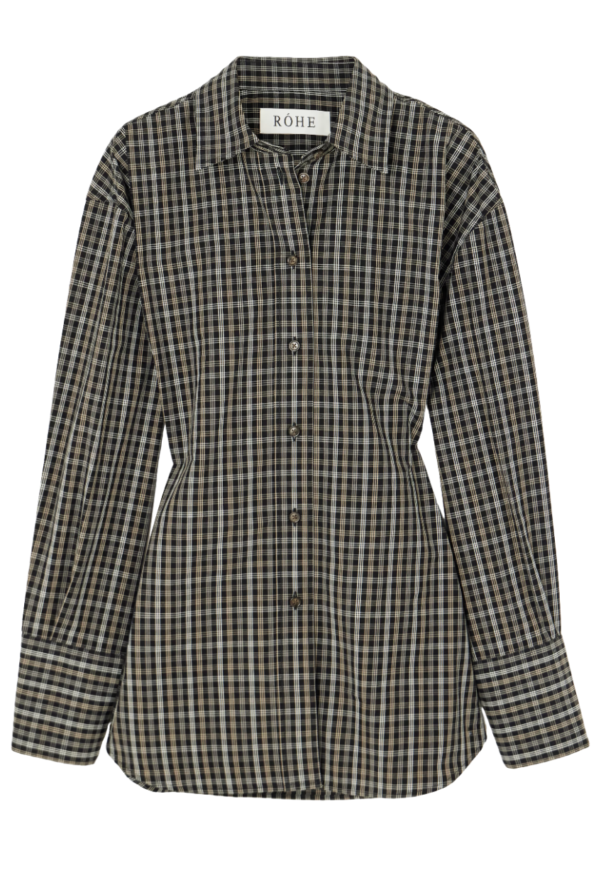 R&amp;Oacute;HE, Checked cotton-poplin shirt