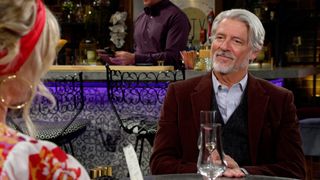Christopher Cousins as Alan sitting at a restaurant in The Young and the Restless
