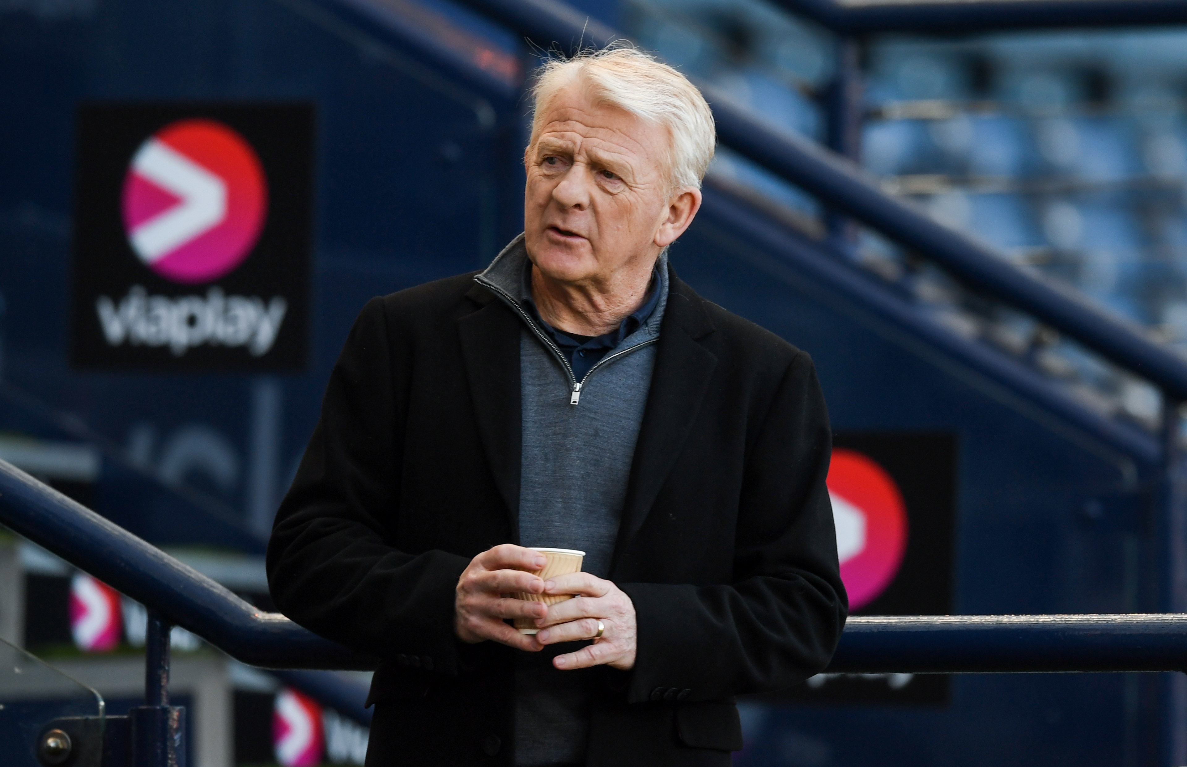 GLASGOW, SCOTLAND - FEBRAURY 26: Gordon Strachan during the Viaplay Cup final between Rangers and Celtic at Hampden Park, on February 26, 2023, in Glasgow, Scotland. (Photo by Craig Foy/SNS Group via Getty Images)