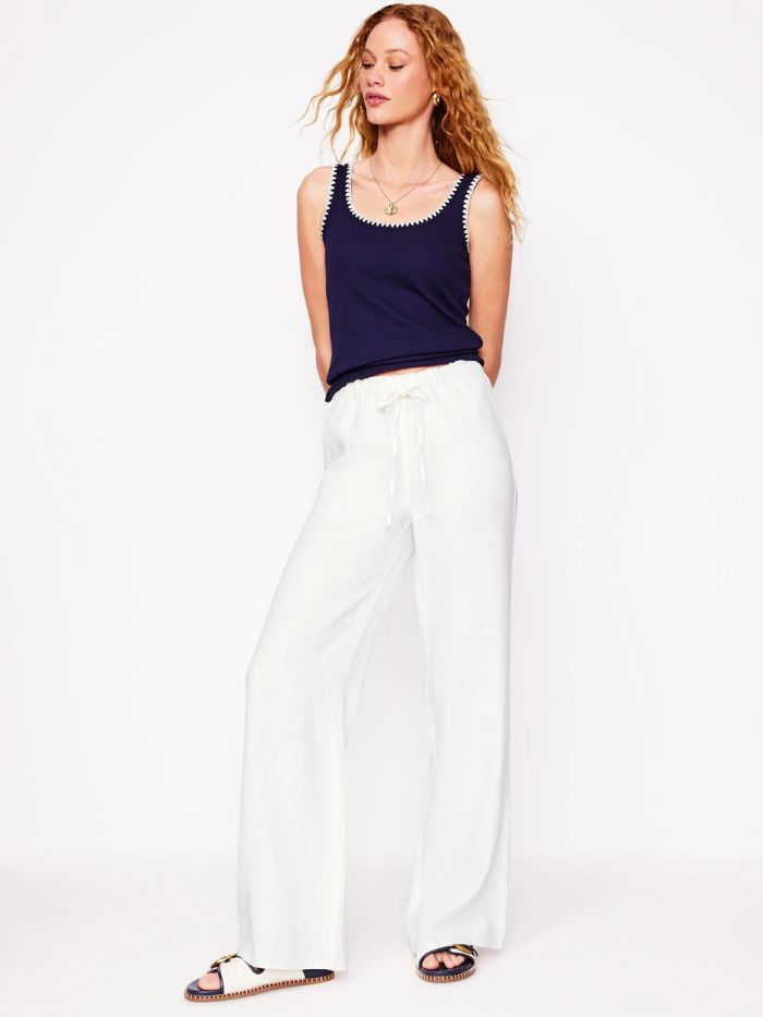 Boden Islington Linen Trousers