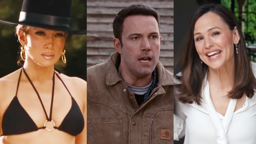 JLo in black bikini top and hat in Can't Get Enough Music video, Affleck in carhartt coat in The Accountant, Jennifer Garner giving a house tour in Architectural Digest. 