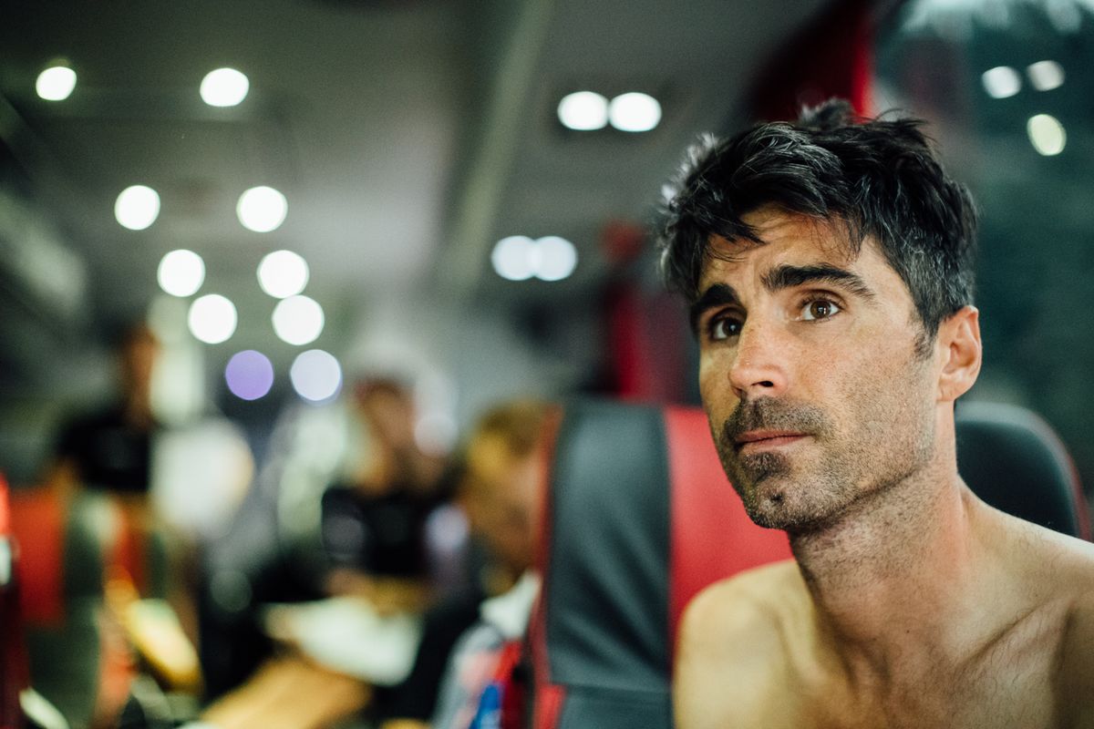 Francisco Ventoso at the team briefing on stage 15