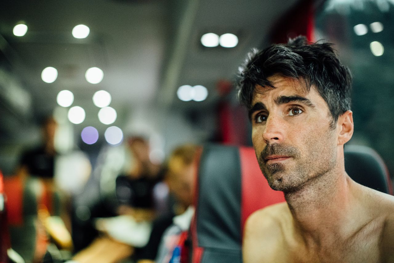Francisco Ventoso at the team briefing on stage 15