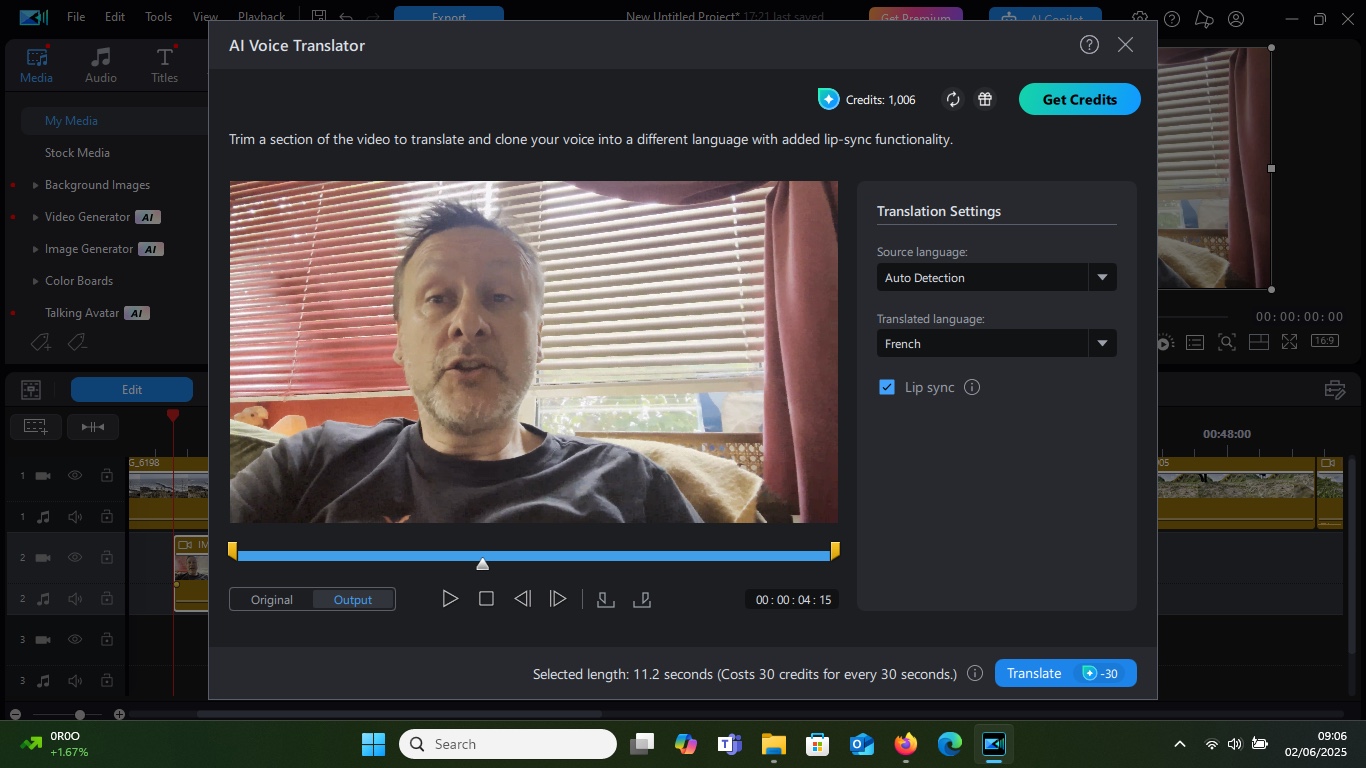Screenshot of PowerDirector 365 in action