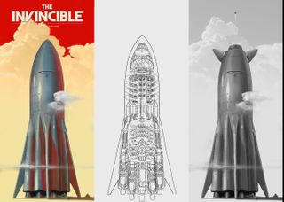 Making The Invincible; a 1950s rocket ship design