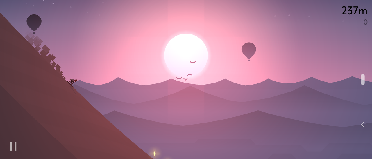 Alto's Odyssey took up the whole display. Image credit: TechRadar