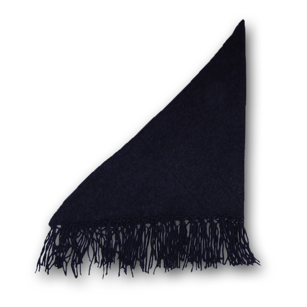 Fringed Triangle Scarf in Lead