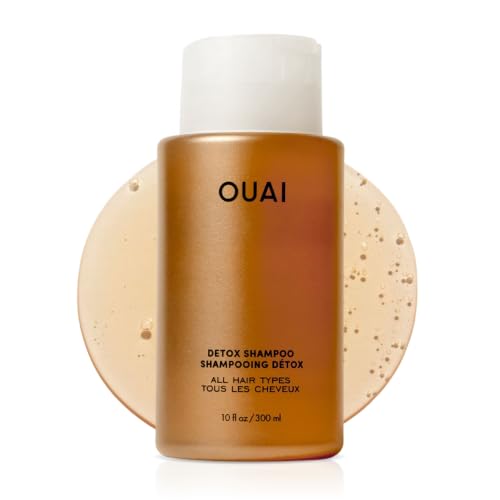 Ouai Detox Shampoo - Clarifying Shampoo for Build Up, Dirt, Oil, Product and Hard Water - Apple Cider Vinegar &amp;amp; Keratin for Clean, Refreshed Hair - Sulfate-Free Hair Care - 300ml