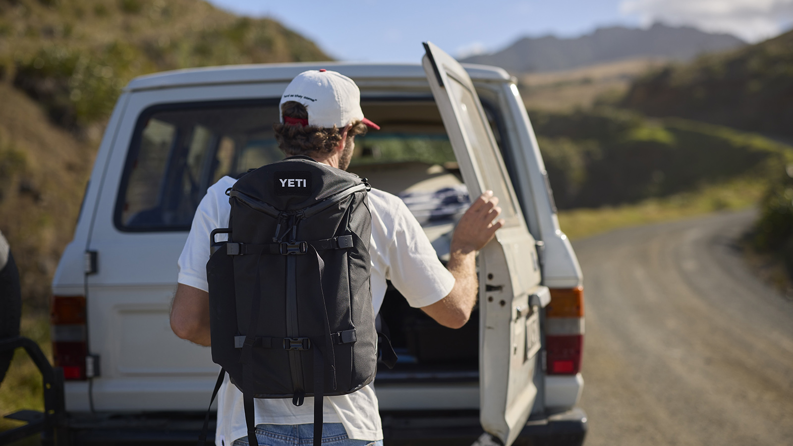 YETI Ranchero backpack in use