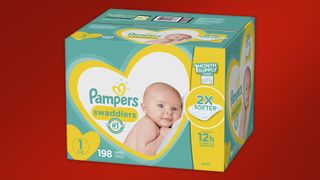 One-month supply of Pampers Swaddlers