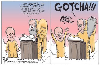 Political Cartoon U.S. Tim Conway RIP Carol Burnett show Harvey Korman