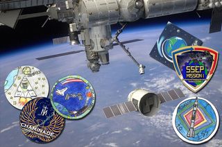 Student-designed mission patches, including those pictured, will fly with students' experiments on SpaceX’s first Dragon capsule to launch to the International Space Station.