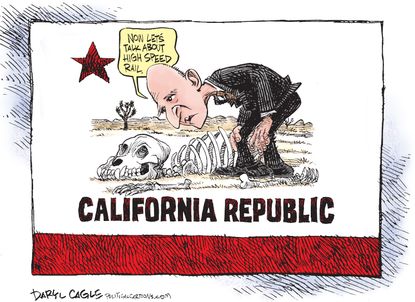 Editorial cartoon U.S. California drought