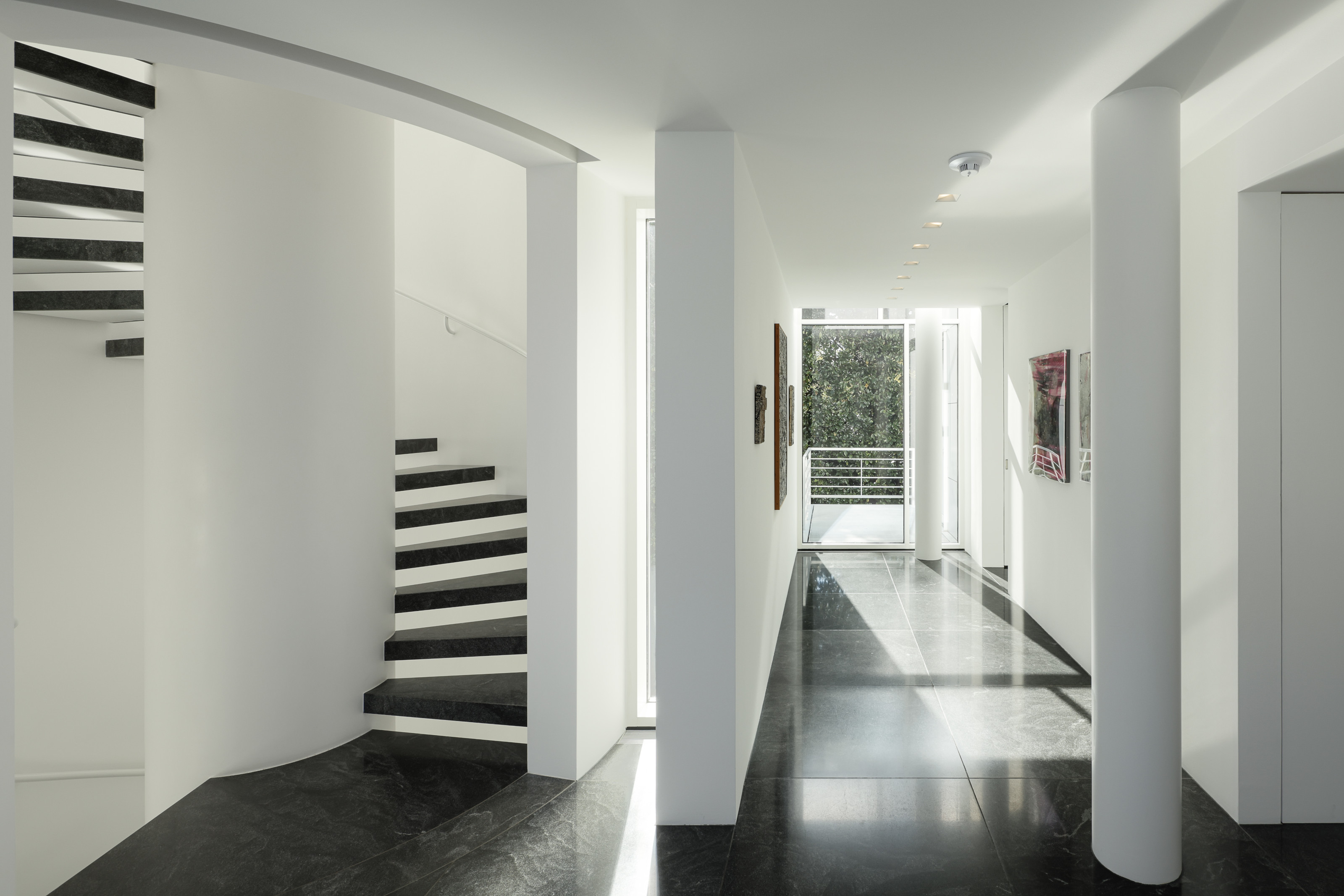 The house's private living areas