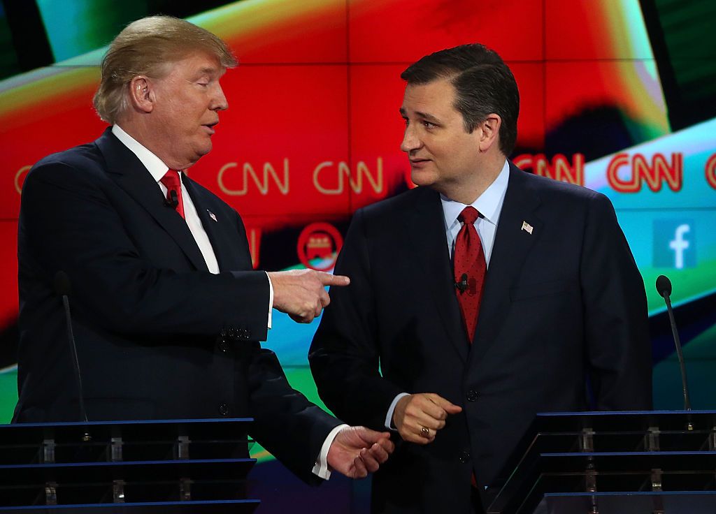 Donald Trump and Texas Sen. Ted Cruz