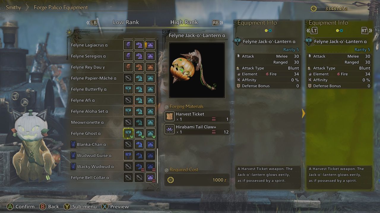 Monster Hunter Wilds Dreamspell armor - Felyne Ghost