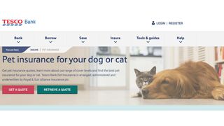 Tesco Bank pet insurance website