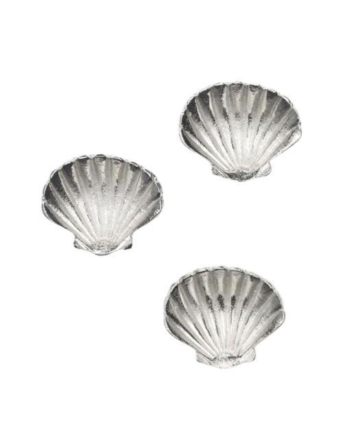 Silver Clam Shell Dishes (Set of 3)
