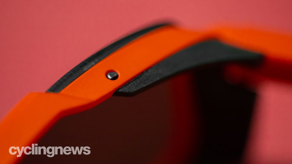 100% Eastcraft Sunglasses detail of side visor connection