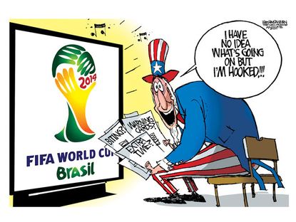 Editorial cartoon World Cup sports