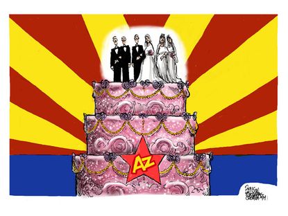 Editorial cartoon gay marriage Supreme Court Arizona
