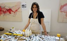 British artist Tracey Emin in studio