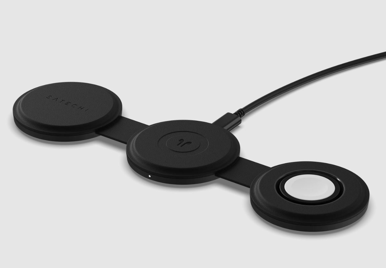 Satechi OntheGo 3-in-1 Qi 2 Travel Charger