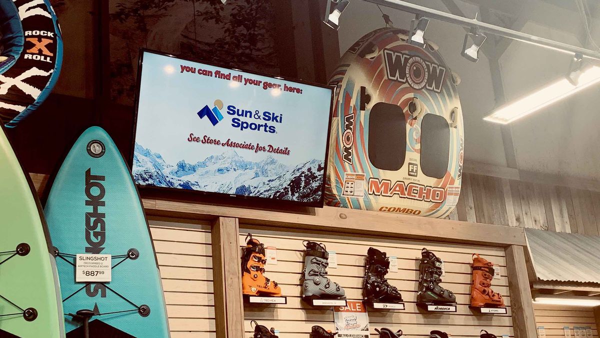 Carousel Digital Signage Empowers Retail Experience at Sun &amp; Ski Sports.